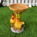 mangeoire a oiseaux en resine decoration de jardin statue de poulet mignonne exterieur - Mangeoire Coq