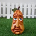 Funny Halloween grumpy pumpkin resin figurine courtyard yard party decoration ornament - Style A / 20cm