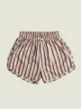 Men's striped casual beach shorts, quick-dry polyester woven fabric with elastic drawstring. - S / Style 1