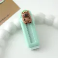 Süßer Capybara Schiebe-Radiergummi für Schüler, kreatives Schulbüro Briefpapier Schreibwaren. - Macaron Grün