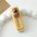 Süßer Capybara Radiergummi mit Schubdesign für Schüler, kreatives Schreibwarenzubehör. - Kurkuma
