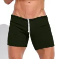 Herren lässige Kordelzug Shorts bequem atmungsaktiv schnelltrocknend Sport Fitness Sommer - Dunkelgrün