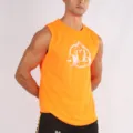 Canotta sportiva asciugatura rapida uomo, estate traspirante smanicata fitness corsa palestra - Arancione