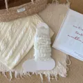 Effen brede gestreepte voetstrop-beenwarmers, vintage slouchy sokken voor vrouwen. - Eén maat / crème