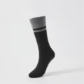 Rutschfeste Stoppersocken für Damen Fitness Yoga Pilates, schwarze graue Sport-Wadensocken. - Punktierter Stil / 1 Paar / Schwarz
