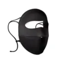 Schwarze Sonnenschutz Gesichtsmaske für Damen, atmungsaktive UV-Schutz Radmaske für den Sommer. - Einheitsgröße / Schwarz