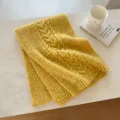 Gelber grob gestrickter Schal, kuscheliger Wollmischung Winter Halsschal für kalte Tage und Alltag. - 28*165cm / Gelb