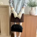 Koreanische Winter warme Strickhandschuhe für Damen mit eleganter Spitzenborte gemütlich. - 8*29cm / Beige