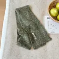 Grüner Strick-Winterschal für Damen, kuschelig warmer Mode-Halsschal, stilvoll und chic. - Armeegrün