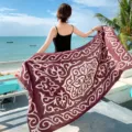 Ethnic style beach scarf and sun protection shawl for women, perfect for holiday resort photography. - 35