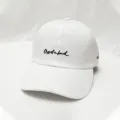 Witte honkbalpet met schattig hartborduurwerk aan de zijkant, casual zonnehoed voor koppels. - Verstelbaar / Wit