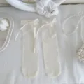 Süße Ballett-Stil transparente Damen Socken mit Spitzen Schleifen, leichte Sommer Socken. - Spitzen-Band-Schleife-Stil