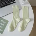 Einfarbige, atmungsaktive Mesh-Wadenstrümpfe für Damen, bequeme Freizeitsocken im Sommer. - Einheitsgröße / Grün
