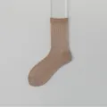 Herren Sommer Dünne Vertikal Gestreifte Mittlere Socken Khaki Atmungsaktive Variante - Crew-Socken / Braun
