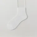 Damen weisse Netz Kurzsocken, atmungsaktive duenne Sommer einfarbige Knoechelsocken Variante. - Einheitsgröße / Weiß