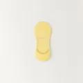 Sommer Damen unsichtbare Socken atmungsaktives Mesh einfarbig rutschfeste Füßlinge - Einheitsgröße / 1 Paar / Gelb