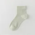 Damen dünne atmungsaktive Kurzsocken, einfarbige lässige modische Socken Variante neu. - 1 Paar / Grün