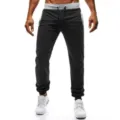 Men's casual sweatpants with contrast waistband and drawstring detail for daily wear. - L / Black