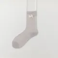 Graue Schleife Mesh Wadenfuesse suesse Spitze atmungsaktiv Damen Socken Mode - Einheitsgröße / 1 Paar / Lila