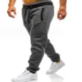 Men's casual athletic sweatpants with drawstrings and pockets comfortable jogger trousers - S / Dark Gray