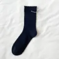 Schwarze Damen Netz-Wadensocken im Ballett-Stil mit süßer Schleife und Spitzenborte hinten. - Einheitsgröße / 1 Paar / Schwarz