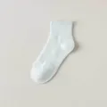 Einfarbige Damen Kurzsocken, atmungsaktive Freizeitsocken aus Baumwolle für Frühlings- und Sommertage. - Einheitsgröße / Hellblau