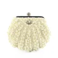 Elegante Perlen Muschel Abendtasche, wunderschöne Strass Braut Handtasche für Damen. - Aprikose