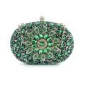 Πράσινη τσάντα βραδινή clutch σε σχήμα αυγού με στρας για γυναίκες πάρτι και γάμο - Πράσινο
