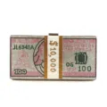 Rhinestone dollar bill clutch bag crystal evening purse for women shiny money bag - Pink