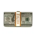 Rhinestone dollar bill clutch bag sparkling crystal money stack evening purse for women. - Light Gray