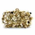 Sac de Soiree de Luxe en Paillettes Dorees et Perles Sac a Main pour Femme - Or