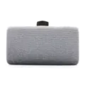 Ασημένια λαμπερή βραδινή τσάντα clutch με glitter για γυναίκες, κομψή τσάντα για πάρτι. - Ασημί Γκρι