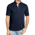 Men's Short Sleeve Slim Fit Polo Shirt Dark Blue Casual Business Cotton Top Summer - S / Sapphire Blue