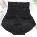 Zwarte hoge taille kant vormende slip buikcontrole heupversterker ondergoed - S / Hoge taille / Zwart