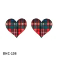 Wegwerp geruite hart tepelcovers schattige anti-blootstelling borststickers voor dames - Eén maat / Ruit Hart (DNC-136)