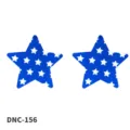 Copricapezzoli usa e getta a forma di stella blu e bianca, adesivi per petto carini. - Taglia unica / Stampa Stella Blu (DNC-156)