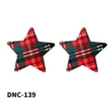 Copricapezzoli adesivi stella usa e getta rosso verde scozzese carini pasties invisibili. - Taglia unica / Stella a Quadri (DNC-139)