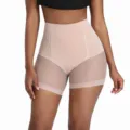 High waist shapewear shorts for women tummy control breathable mesh thigh slimmer underwear - L / Nude