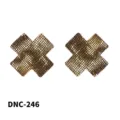 Gold mesh pattern cross nipple covers adhesive disposable pasties for women's sensitive wear. - One Size / Cross Gold Mesh