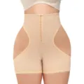 Hoge taille haak-en-oog buikwandcorrectie corrigerend ondergoed, nude plus size heuplift. - S / Huidskleur