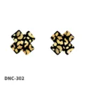 Disposable adhesive cross nipple covers with gold leopard print for anti-exposure fashion. - One Size / Cross Leopard Print