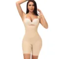 Naadloze vormende bodysuit buikcontrole corrigerend ondergoed postnataal huidskleur SKU - S / Huidskleur