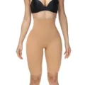Plus size high waist tummy control shaping shorts for women, nude color hip lift shapewear. - M / Nude