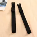 Adjustable black bra straps with metal sliders and hooks for comfortable everyday wear. - Black