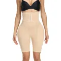 High waist tummy control shapewear shorts for women body shaper postpartum slimming underwear. - M / Nude