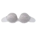 Kant strapless zelfklevende bh rugloze bruidsjurk onzichtbare bh variant stijl model - Letter A / Wit