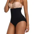 Schwarze Damen Miederslip Hochtailliert Bauchweg Formender nahtloser Shaper Variante. - M/L / Schwarz