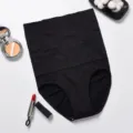 Breathable seamless high waist tummy control shaping panties for women plus size postpartum wear. - M/L / Black