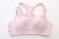 Roze naadloze sport bh voor dames, comfortabele gepolsterde fitness yoga ondergoed top. - 70B / Roze