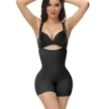 Zwarte corrigerende body dames buik correctie high waist shapewear tailleshaper mooi - S / Zwart